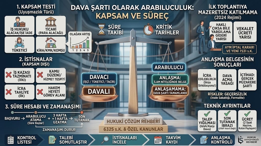 Dava Şartı Olarak Arabuluculuk: Kapsam, İstisnalar, Usul ve Anlaşma Belgesinin Sonuçları
